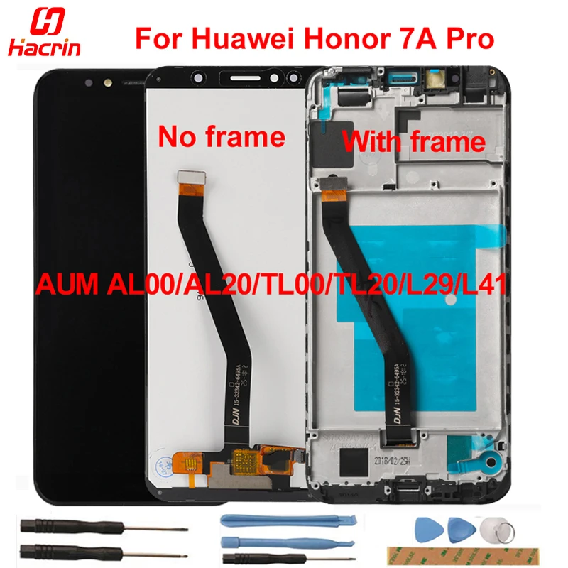 Pаспродажа Для Huawei Honor 7A Pro ЖК дисплей + сенсорный экран с рамкой ЖК экран для Huawei Honor 7A AUM AL00 AL20 TL00 TL20 L29 L41 5,7