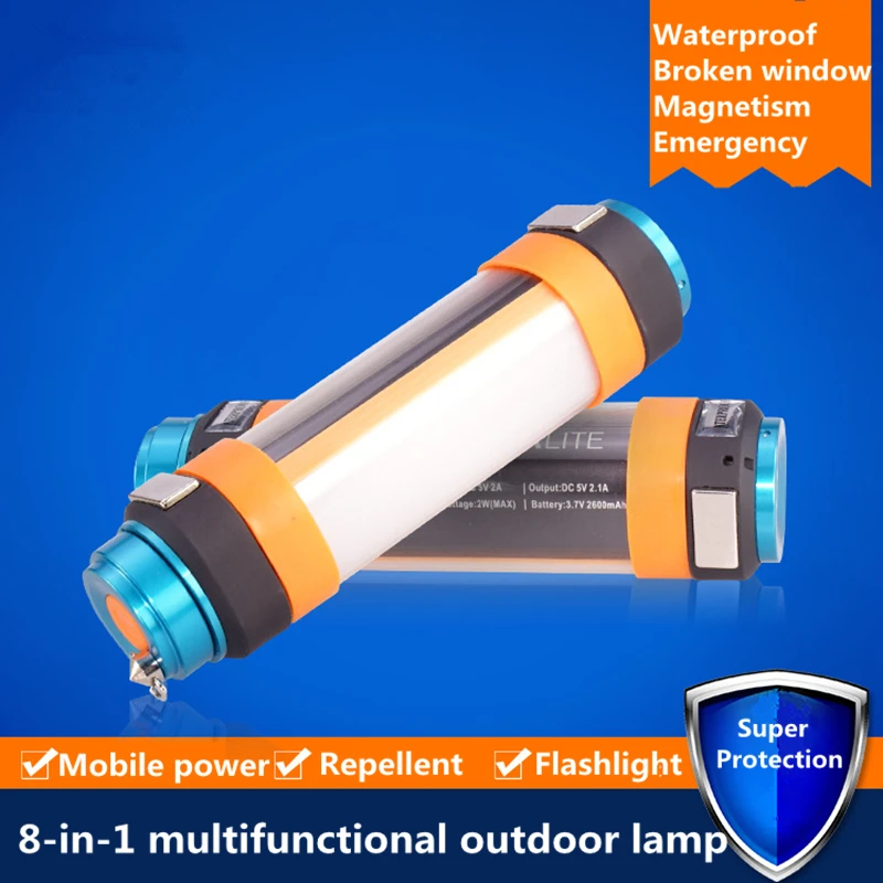 

Emergency Light Waterproof Portable Magnetic Power Bank Multifunctional Flashlight for Vehicle Repair SOS Camping Light Hiking