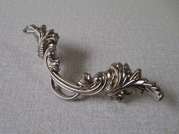 3.8" Shabby Chic Dresser Pull Drawer Pulls Handles Antique Silver