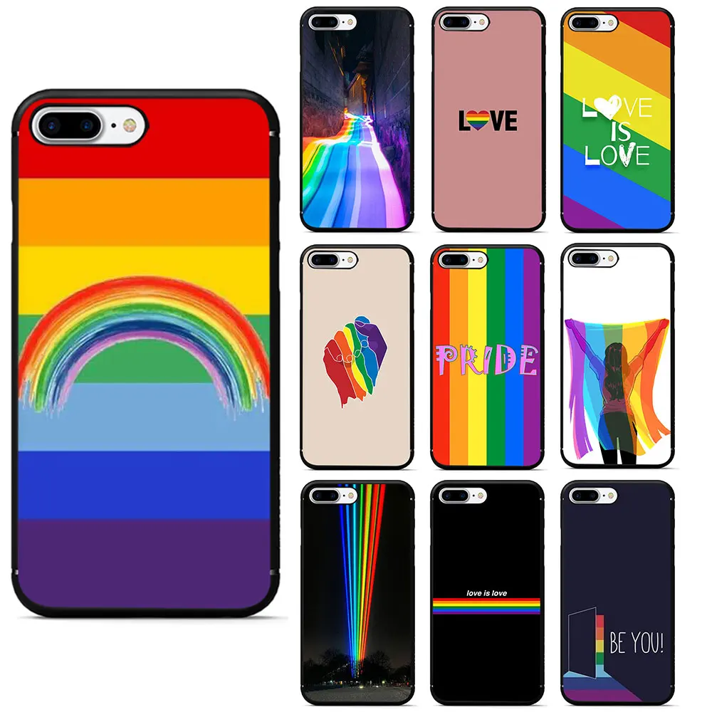 

Lesbian LGBT Rainbow Pride Soft Phone Cover Case For iPhone 11 Pro 6 6S Plus 7 8 Plus X XS XR XS Max