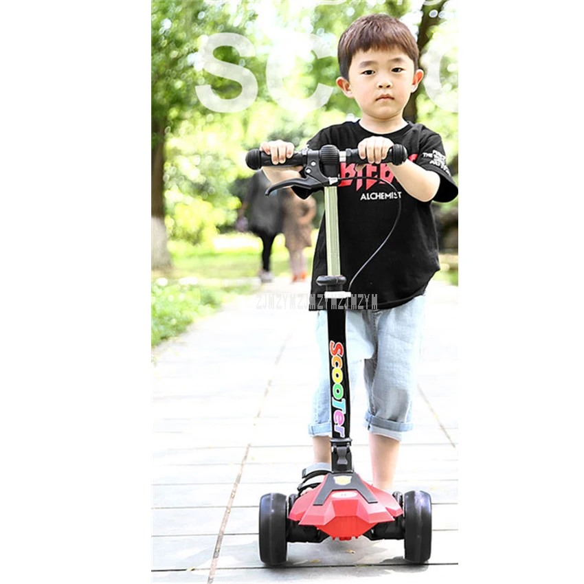 FJ0059 детский скутер трехколесный детский складной скутер для ног регулируемая высота PU колесо мигающий светодиодный скейтборд
