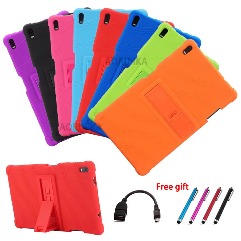 

For Lenovo Tab 4 8 Plus TB-8704X TB-8804F Stand Soft Silicone Back Cover for Lenovo TAB4 8 plus TB-8704F TB-8704N Tablet case