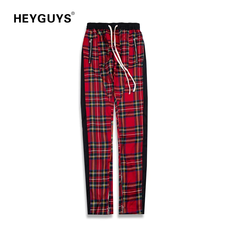 

HEYGUYS fashon Fitness check Long Pants Men Casual Sweatpants Jogger Trousers Fashion Fitted Bottoms streetwear hiphop fog