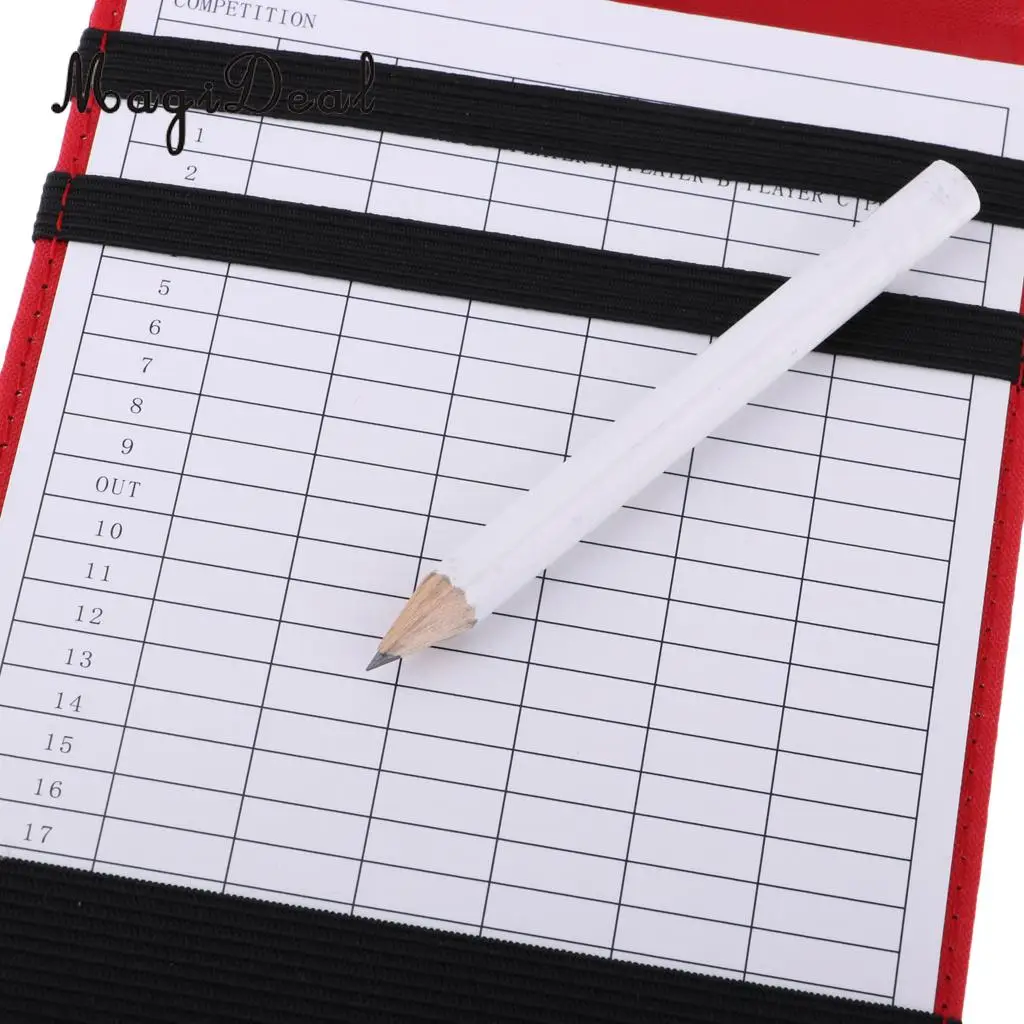 Premium Golf Score Book Golf Score Counter Booklet Keeper Holder with Score Card Pencil