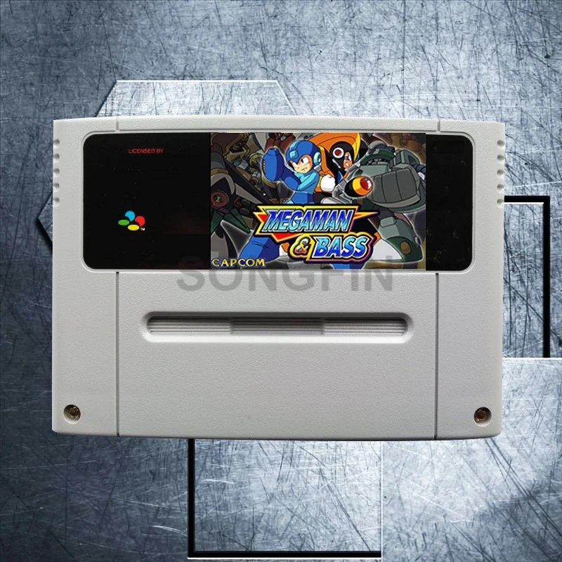 

Megaman & BASS Battery Save 16 Bit Big Gray Game Cartridge for EUR/PAL Version Game Console