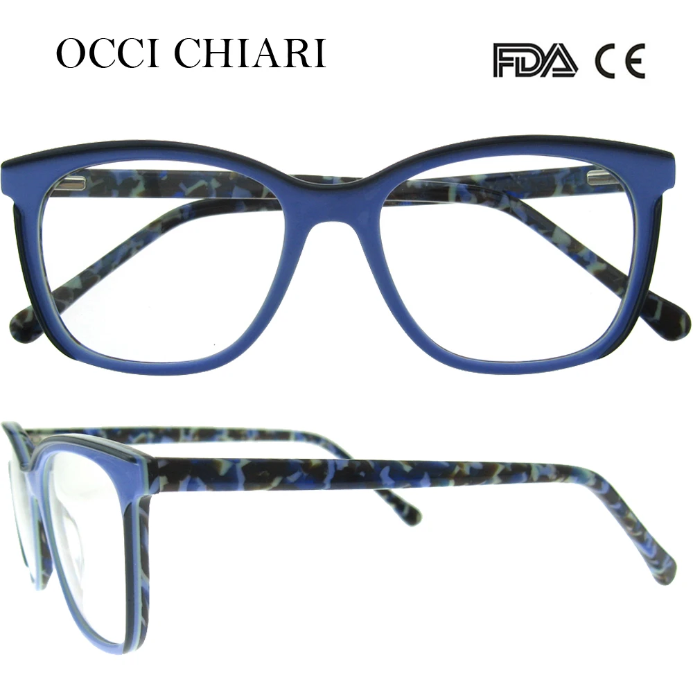 OCCI CHIARI 2018 квадратные ацетатные женские оптические очки полная оправа с