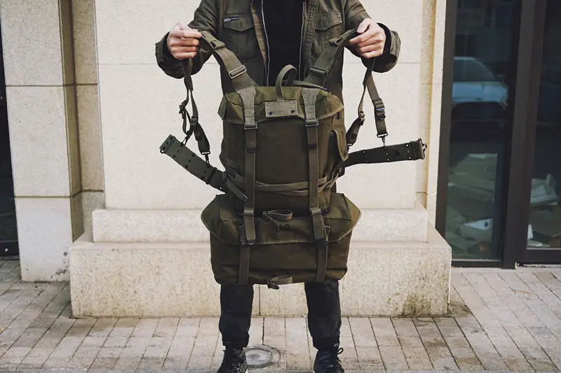2 мировая война во Вьетнаме USMC США M45 полевой Рюкзак Набор боевой пистолет ремень