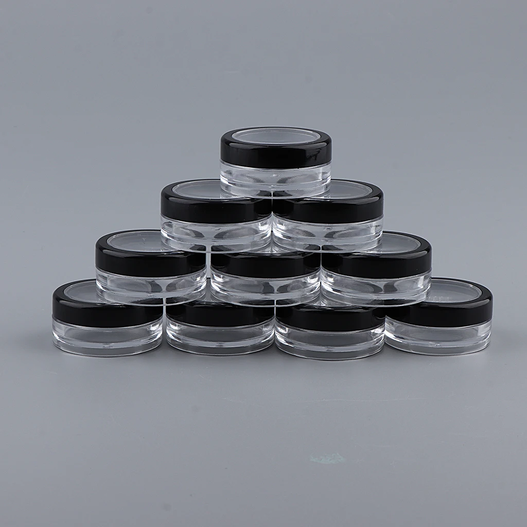 10pcs/kit Empty Loose Powder Container Cosmetic Make-up Loose Powder Box Case Holder with Sifter Lids,Nontoxic PP Plastic Box