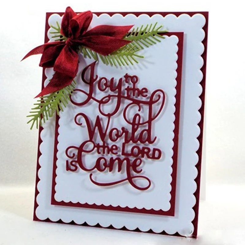 Joy to the World the Lord придут металлические трафареты для пресс-формы DIY Скрапбукинг альбом Новые бумажные карты ремесло тиснение слово