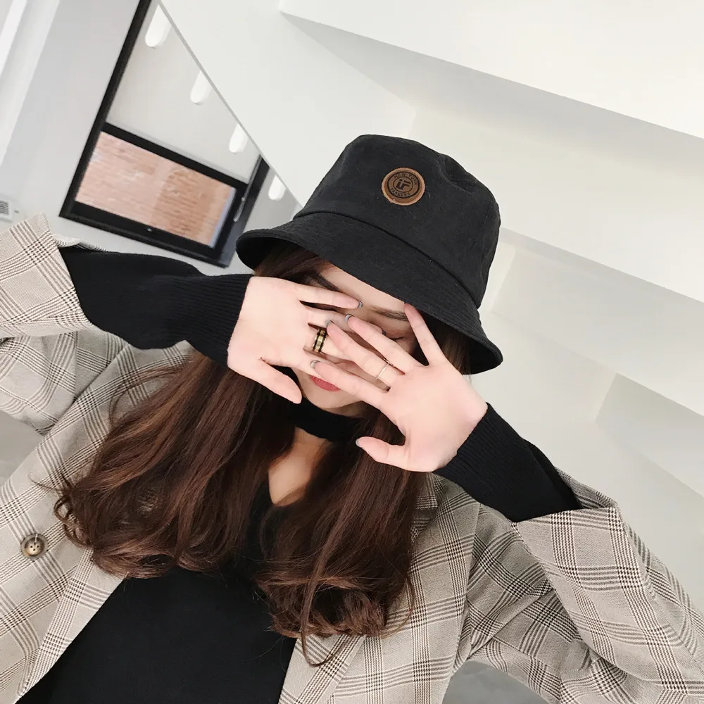 

2019 New Korean Men Women Bucket Hats Fashion Cotton Vintage Fisherman Hat Spring Casual Shading Flat Sunscreen Folding Caps