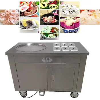 

High efficiency fingle round pan fried/fry /frying ice cream roll machine yogurt ice roll maker