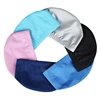 2022 Elastic Waterproof PU Fabric Protect Ears Long Hair Sports Swim Pool Hat Swimming Cap Free size for Men & Women Solid Color ► Photo 2/6