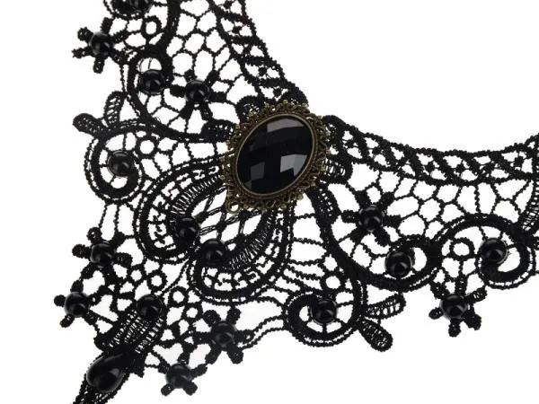 Модное готическое ожерелье s для женщин красивые ювелирные изделия ручной работы для девушек Ретро винтажное кружевное ожерелье готическое колье в форме воротника ожерелье