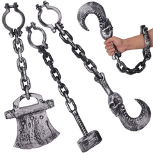 Plastic Axe Handcuff Thor Hammer Bracelet Pirate Hook Novelty Halloween Decoration Props Kids Cool Cosplay Weapon Toys Plastic Axe Handcuff Thor Hammer Bracelet Pirate Hook Novelty Halloween Decoration Props Kids Cool Cosplay Weapon Toys