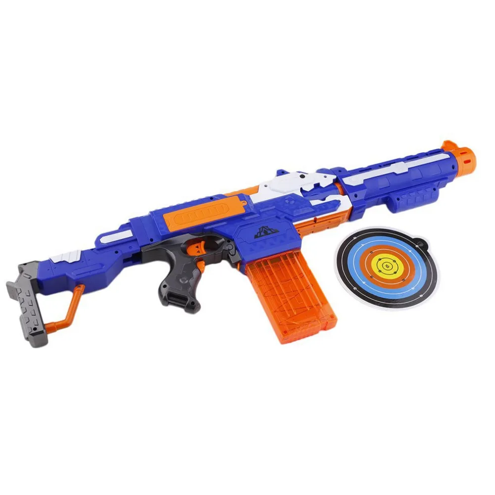 Vente chaude Nouveau électrique Doux Balle Jouet Pistolet Pour nerf Tir Submachine Gun Arme Balle Molle éclats Gun Jouets Pour Enfant Avec bo te dans Fusils