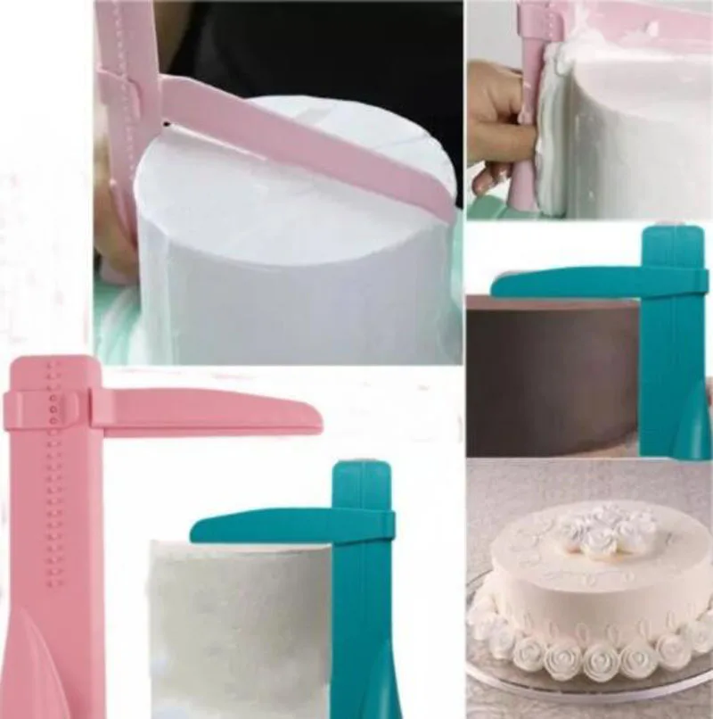  Baking Cake Scraper Smoother Adjustable Fondant Spatulas Cake Edge Smoother Cream Decorating DIY Ba