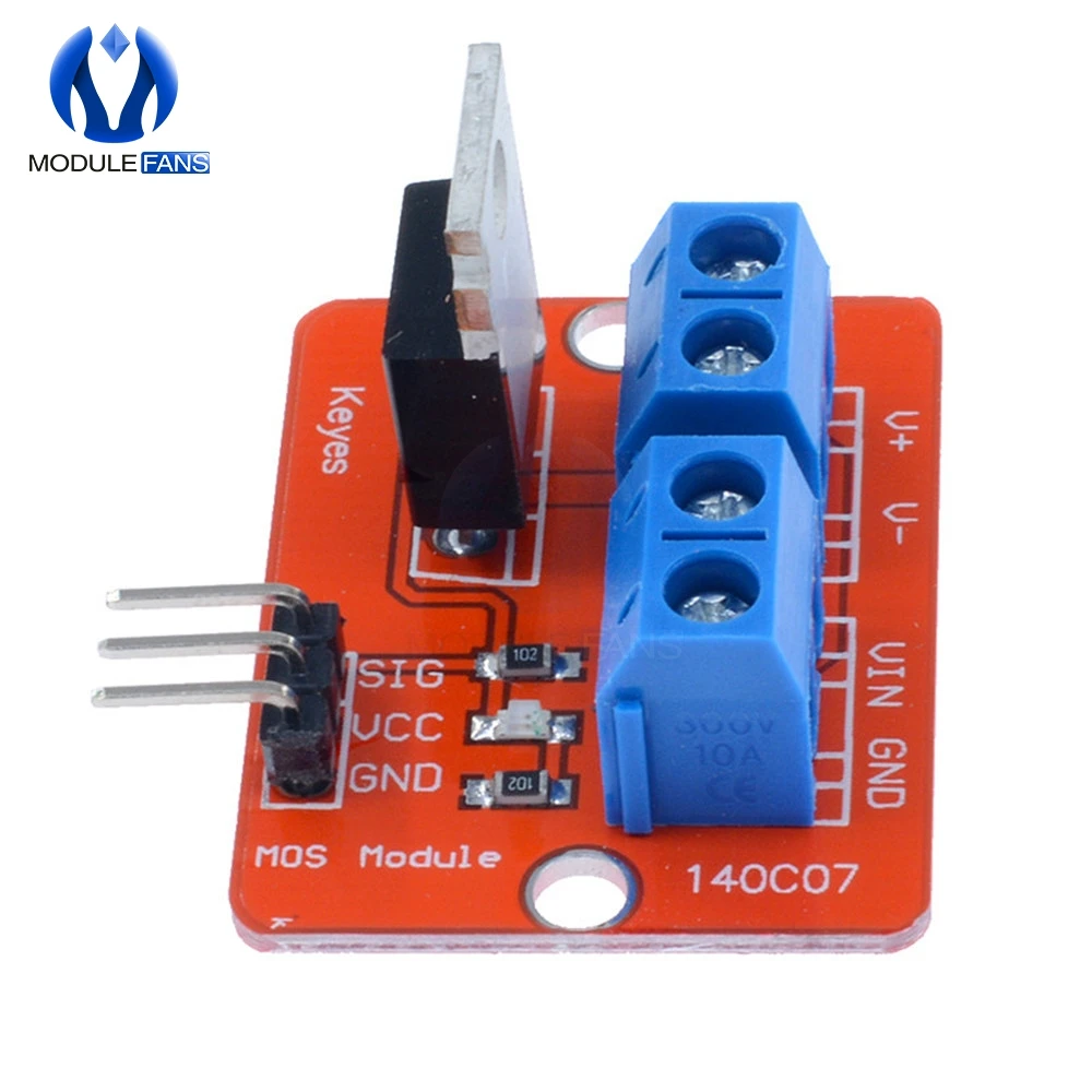 5 шт. верхняя кнопка Mosfet IRF520 модуль драйвера для Arduino MCU ARM Raspberry Pi 3 в мощность MOS PWM