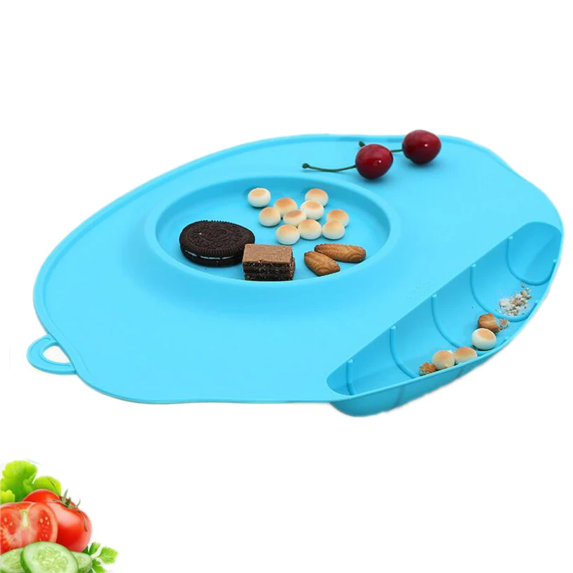 Set De Table En Silicone Pour Bebe Assiette A Collation Bol A Ventouse Napperon Antiderapant Impermeable Poche Alimentaire Assiette A Diner Pour Enfant Aliexpress