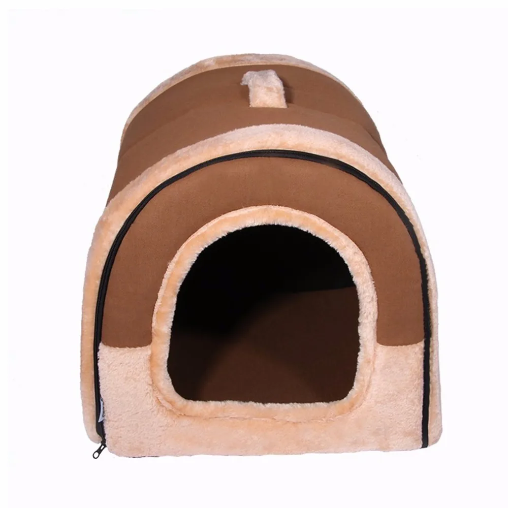 

Pet House Brown Dog Bed Pet Cats Sofa Soft Cushion Washable Comfortable Sleeping Kennel For Small Medium Sized Pet Supplies