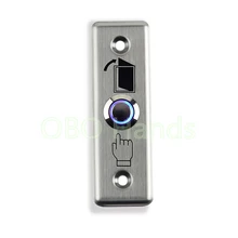 Кнопочный переключатель для выхода на дверь из нержавеющей стали, СВЕТОДИОДНЫЙ Аварийный кнопочный переключатель с синей подсветкой для домашней безопасности
