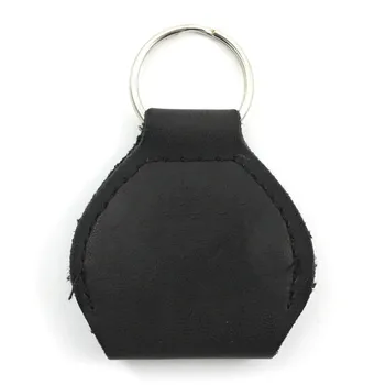 

Practical Black Leather Keychain Style Guitar Picks Plectrum Holder Case Bag New