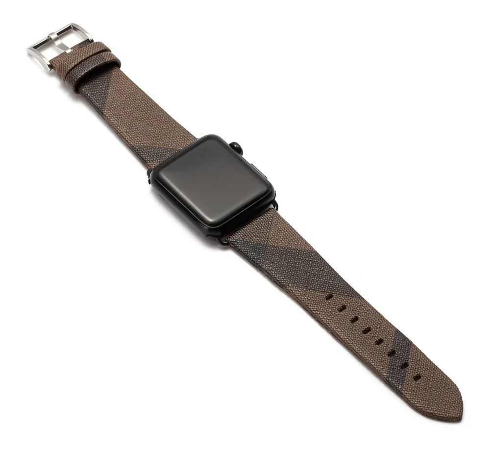 Модный роскошный ремешок из натуральной кожи для Apple Watch 44 мм 40 сменный часов iWatch 5