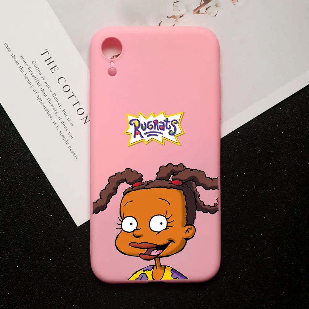 Милый чехол для телефона с героями мультфильмов rugrats reptar для iPhone XR 11 pro MAX чехол XS MAX 5 5S 6 6 S 7 8 Plus Мягкий Силиконовый ТПУ - Цвет: TPU A1635-PINK