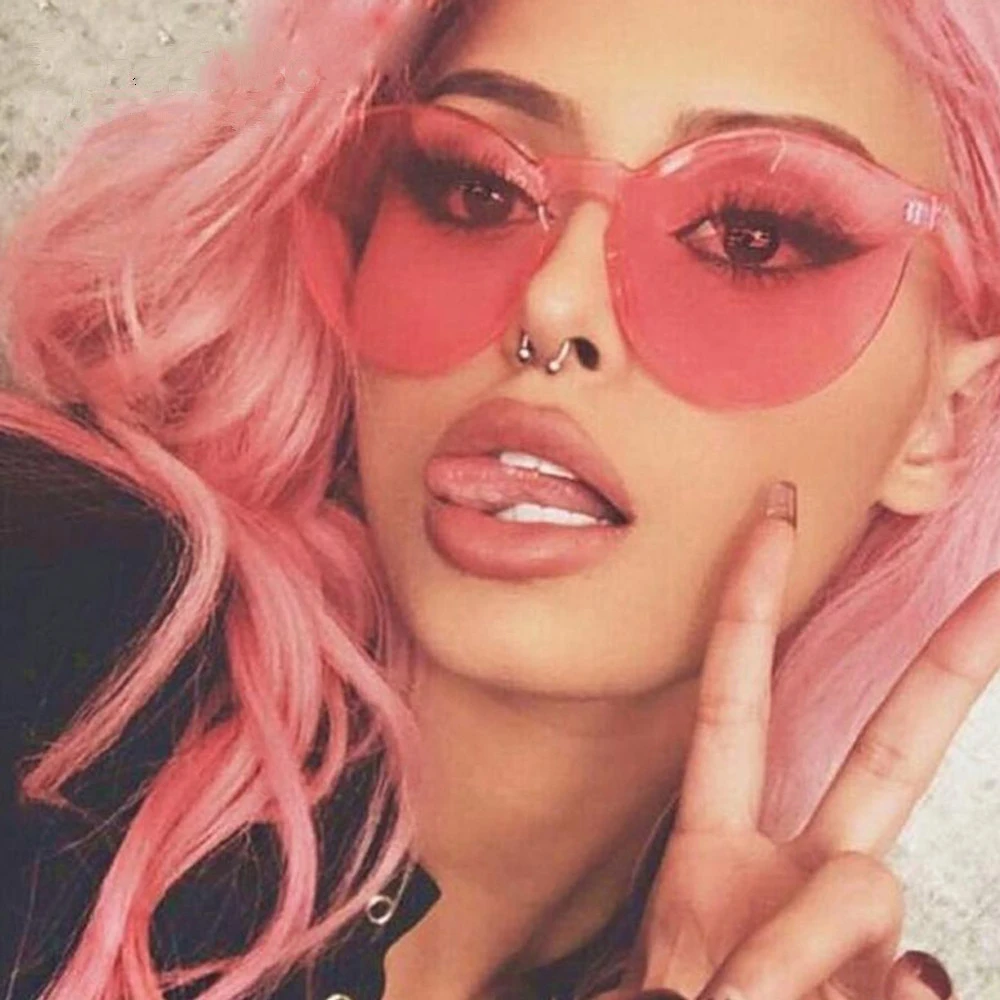 2019 New Trend Ladies Sunglasses Transparent Frameless Sunglasses Fashion Personality Sunglasses UV400