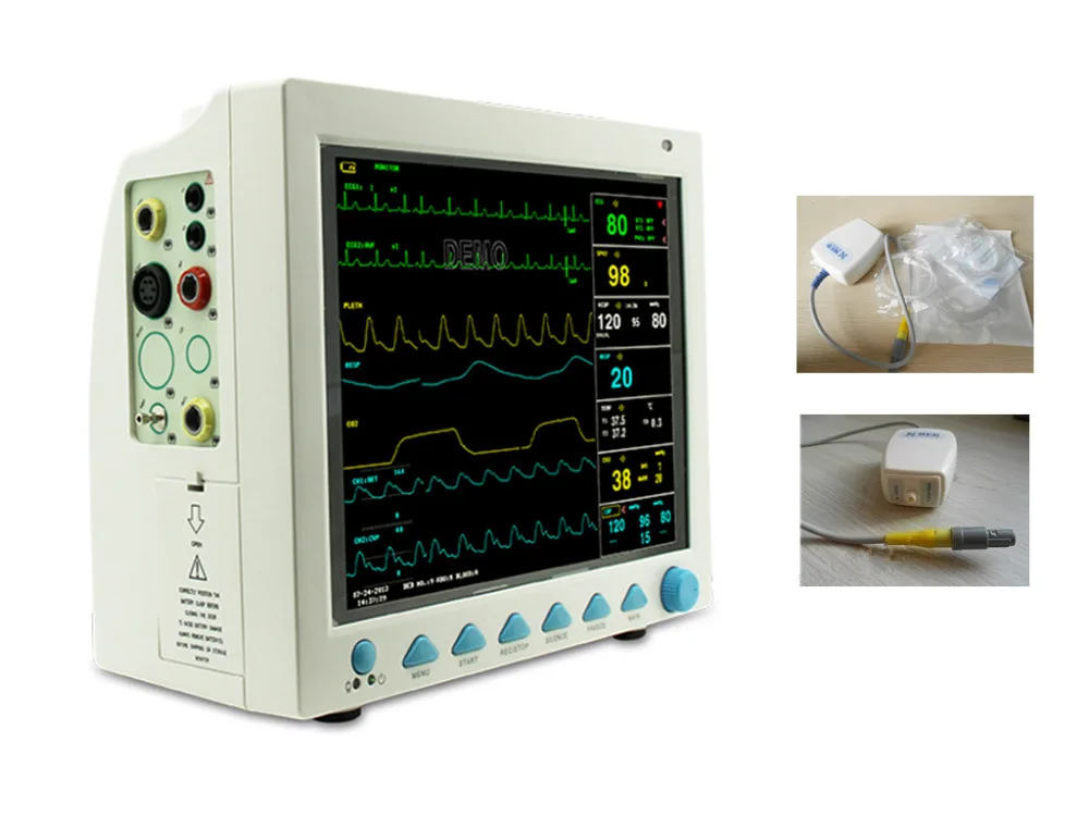 Ветеринар 12.1-дюймовый Ветеринария ICU пациента Мониторы с EtCO2 co2 + 6-параметры CMS8000 + принтер