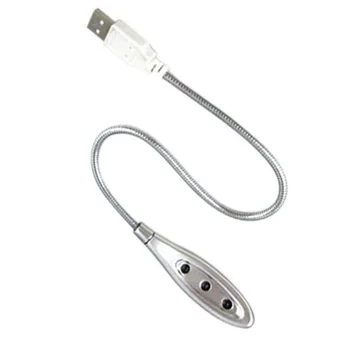 

New Flexible 3 LED USB Snake Light Lamp for Notebook PC Laptop Tablet JA55