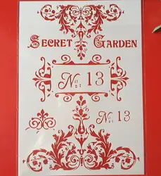 Горячие A4 Secret Garden DIY наслоения Трафареты настенная живопись записки окраска тиснильный альбом декоративная открытка шаблон
