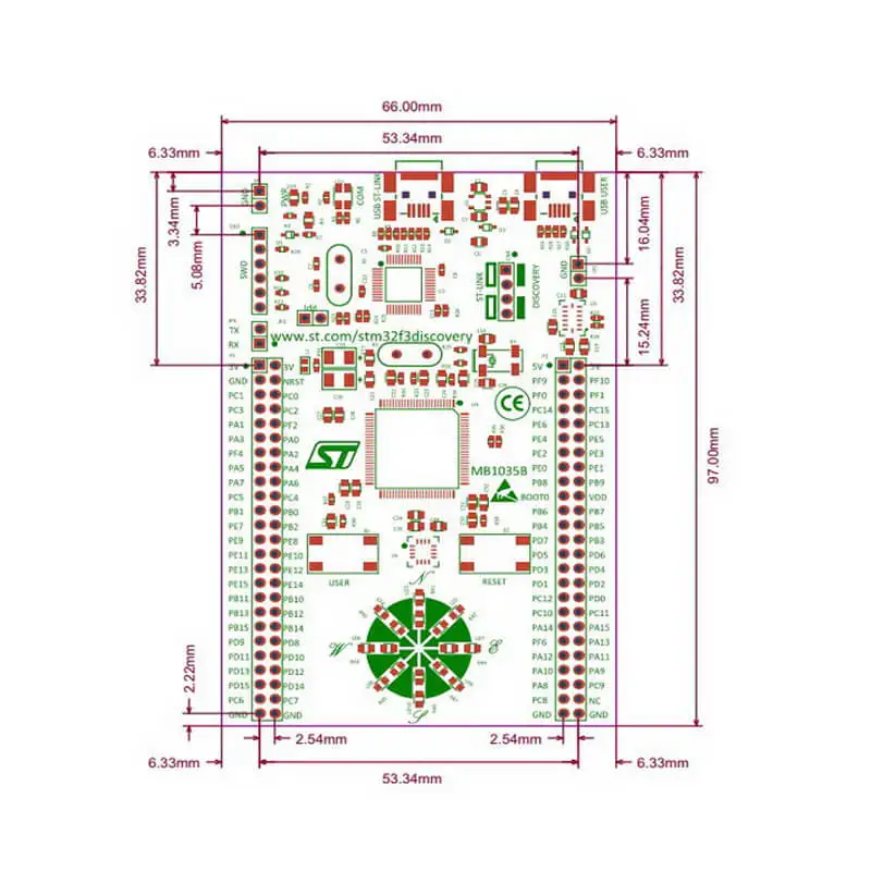 STM32F3DISCOVERY STM32F303VCT6  ST-LINK