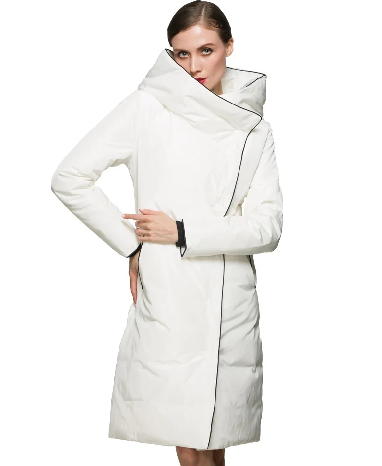 

2017 Winter women down jackets woman long European High-end fashion Winter Clothes thickening big size loose down coat 80588