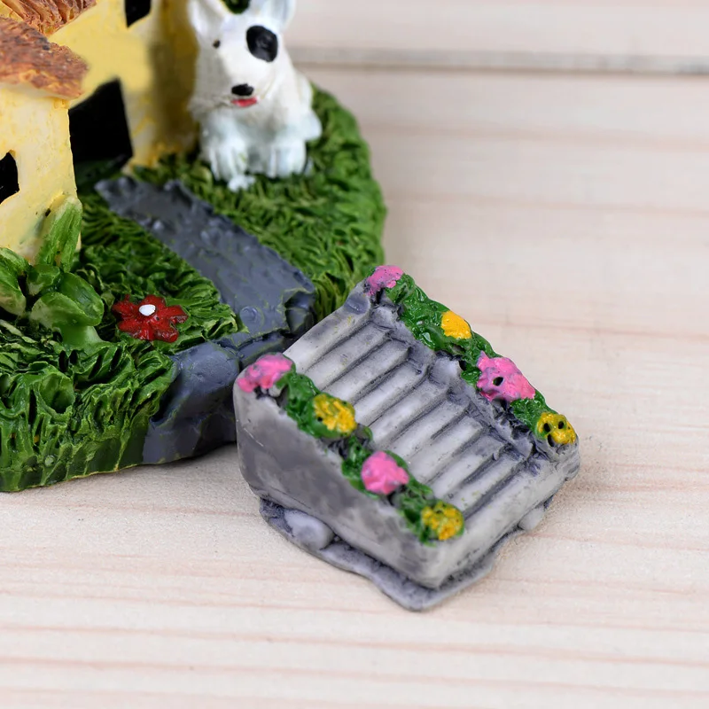 1Pcs Triangular Upper Stone Staircase DIY Resin Fairy Garden Craft Decoration Miniature Micro Gnome Terrarium | Дом и сад