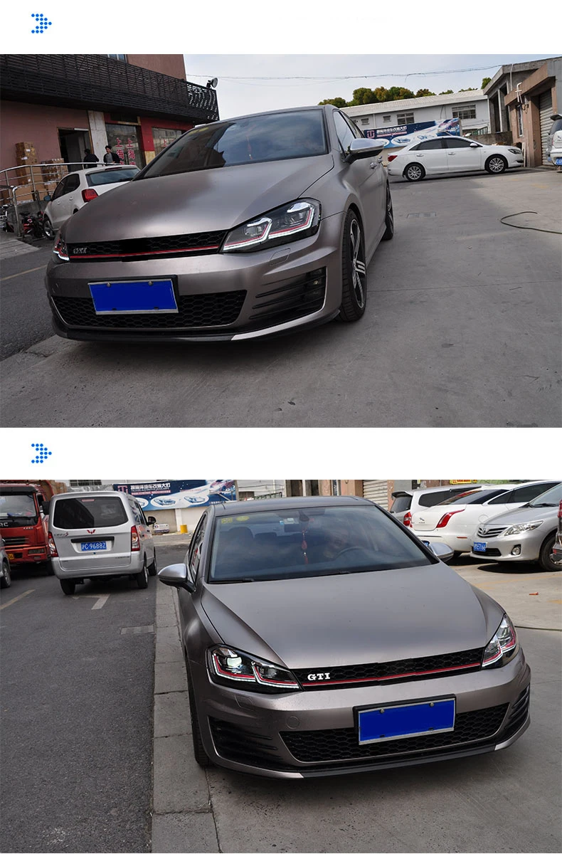 Автомобильный Стайлинг D2H H7 чехол для фары VW Golf7 Golf 7 MK7 светодиодный фонарь DRL Объектив Двойной Луч биксеноновый HID