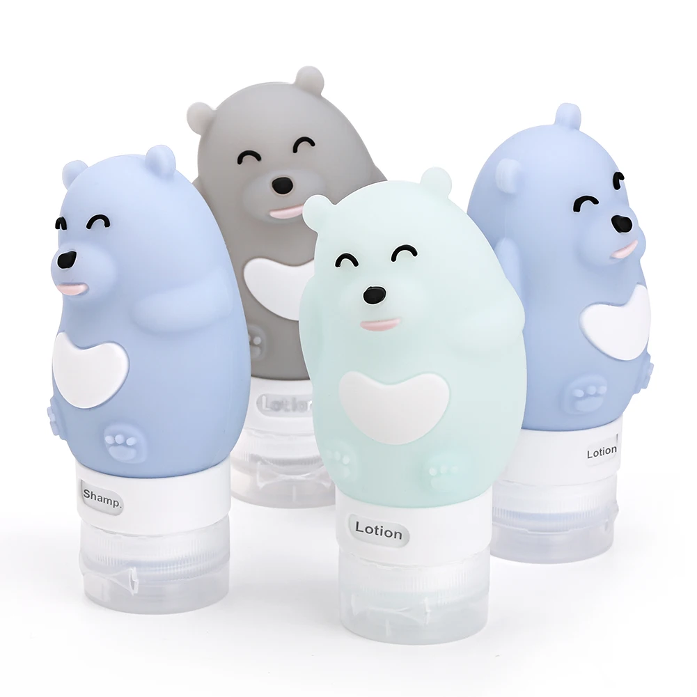 Силиконовые мыла Открытый путешествия портативный бутыль Многоцелевой мультфильм животных моделирование бутылки для ванной Аксессуары