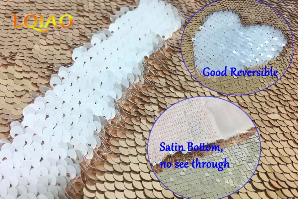 Rose Gold White Sequin Fabric-color Card