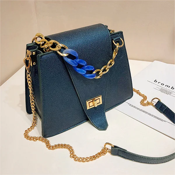 Акриловые сумки на плечо с цепочкой, женские дизайнерские сумки от известного бренда, женские акриловые сумки на плечо, сумки-мессенджеры - Цвет: blue