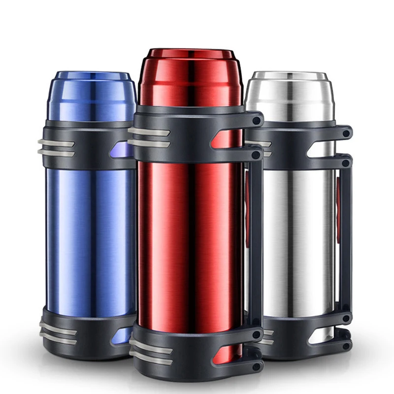 2L Outdoor Hiking Cup Traveling Mug Large Capacity Sports Vacuum Flask