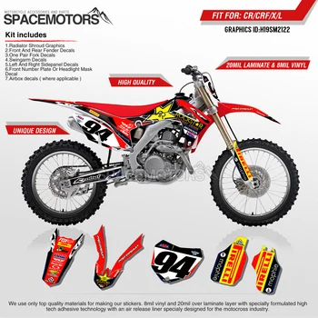 

MotoSpace Customized Team Graphics Backgrounds Decals 3M Custom Stickers For Honda CRF250R 2014-2017 CRF450R 2013-2016 122