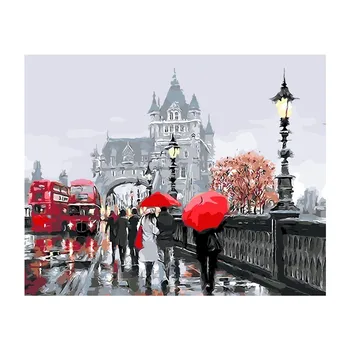 

Street of London By Numbers module Picture pictures by hand Unique Gift Home Decor for children