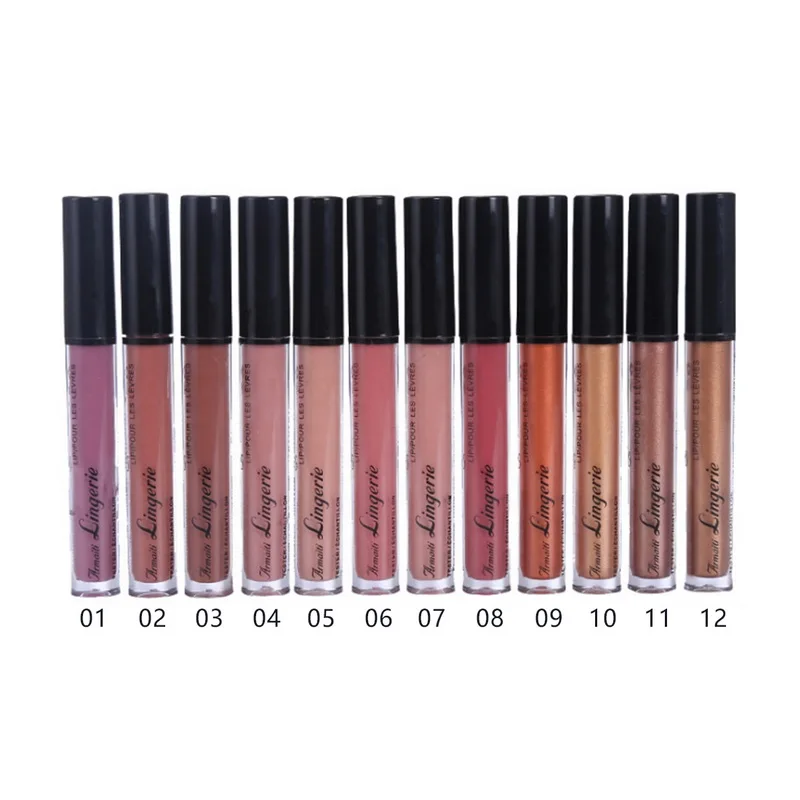 

2019 New Brand Makeup Lipstick Matte Lipstick Brown Nude Chocolate Color Liquid Lipstick Lip Gloss Matte Batom Hot