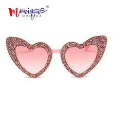 Сексуальные солнцезащитные очки для женщин, розовые, серебристые, гравиевые, брендовые солнцезащитные очки для мужчин, роскошные винтажные любовные сердца, летние женские оттенки