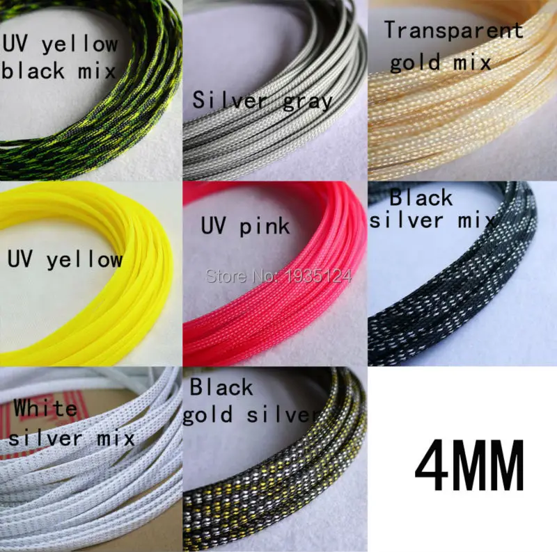 

5M Long 4mm Wide Green Nylon Braided Elastic Expandable Sleeving Cable Harness