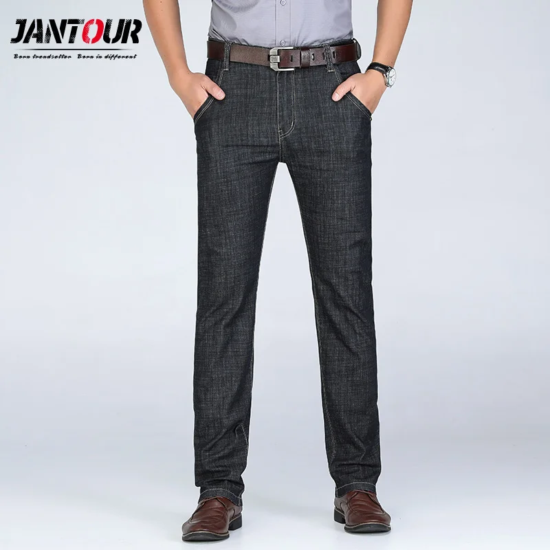 

2019 Spring Summer style jantour Mens brand jeans Fashion Men Casual Slim Straight High Stretch jean men big size 28-40 42 44 46