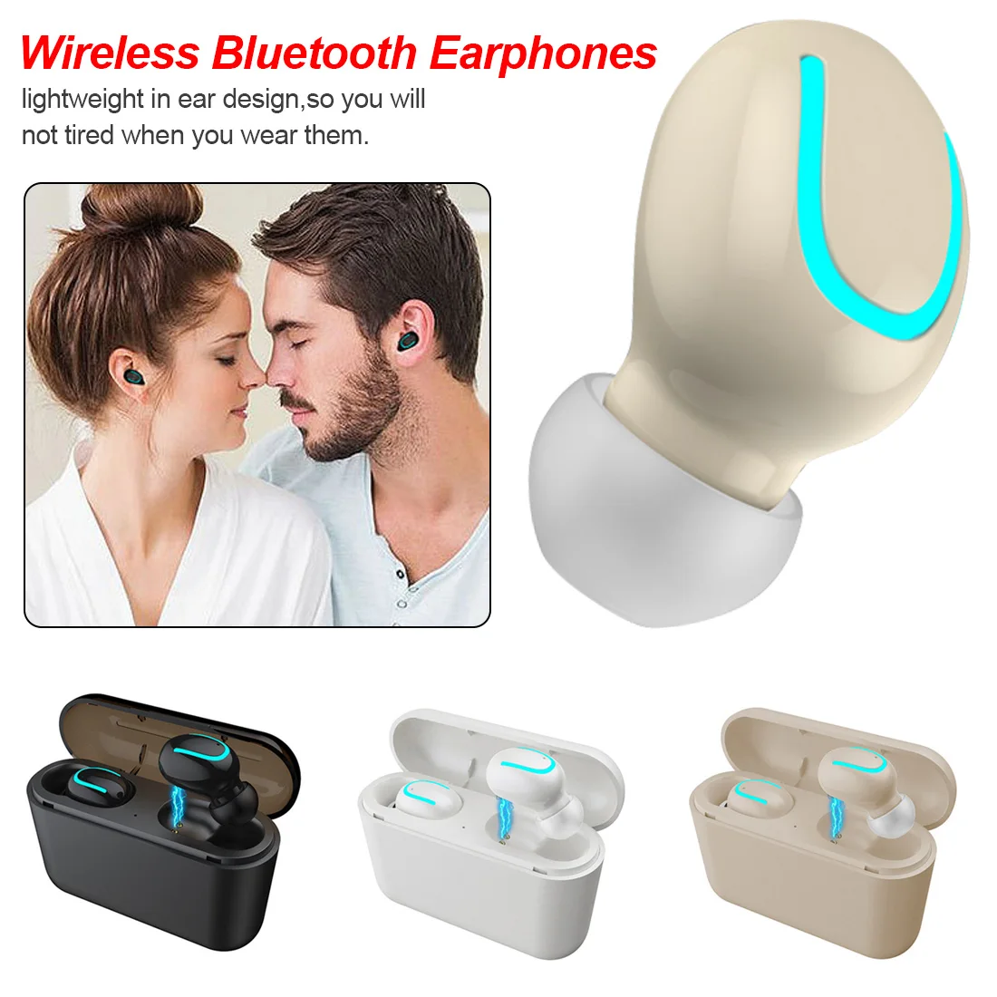 HATOSTEPED Bluetooth наушники 5,0 TWS Беспроводная мини-гарнитура дисплей питания наушники с зарядным устройством спортивные наушники игровые