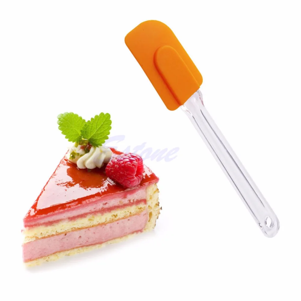 

Silicone Cream Butter Cake Spatula Mixing Batter Scraper Brush Butter Mixer Cake Brushes Baking Tool Small/Large Random Color