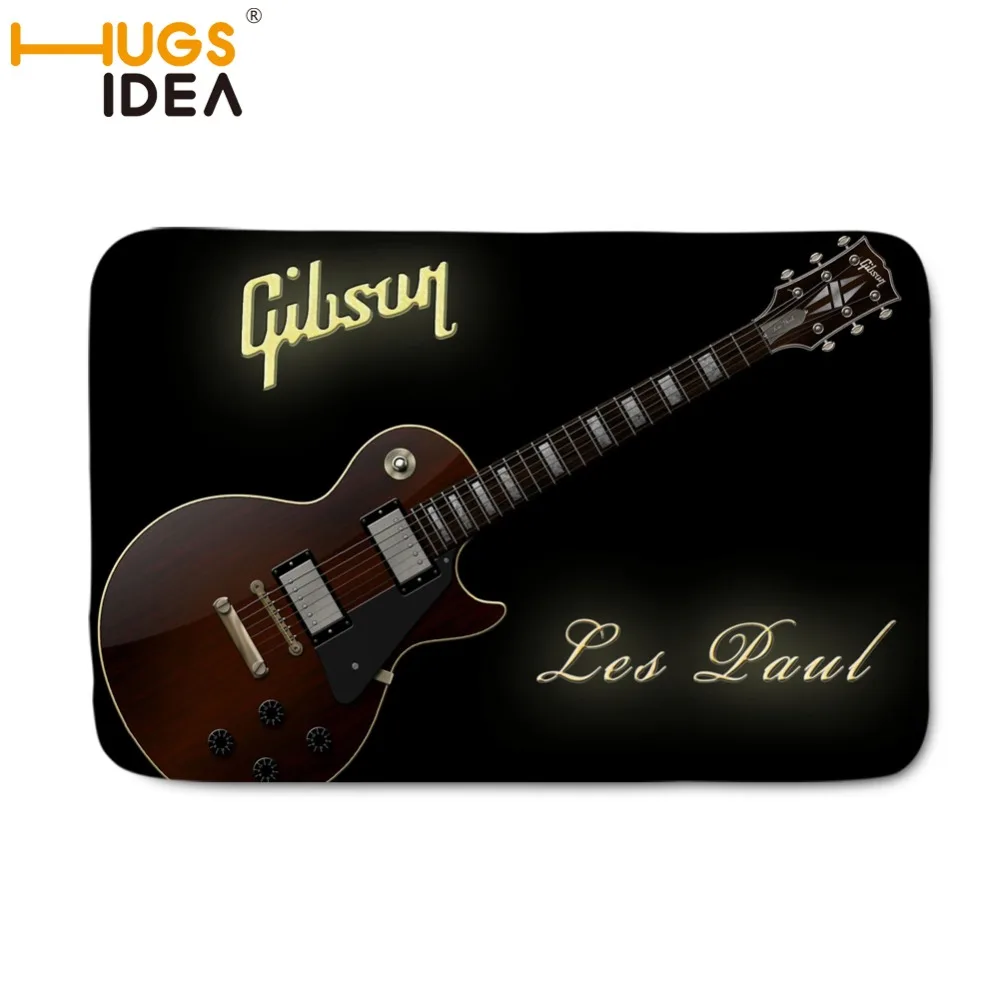 HUGSIDEA 40*60 см черный Gibson Les Paul ковры для дома гостиной спальни гитары музыкальный уголок коврики Alfombras de Salon Bape Tapis