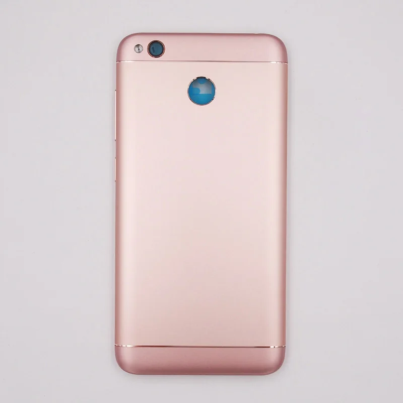 Baansam Батарея дверь задняя крышка Корпус Case для Xiaomi Redmi 4X5 дюймов с Мощность объем Пуговицы - Цвет: Розовый