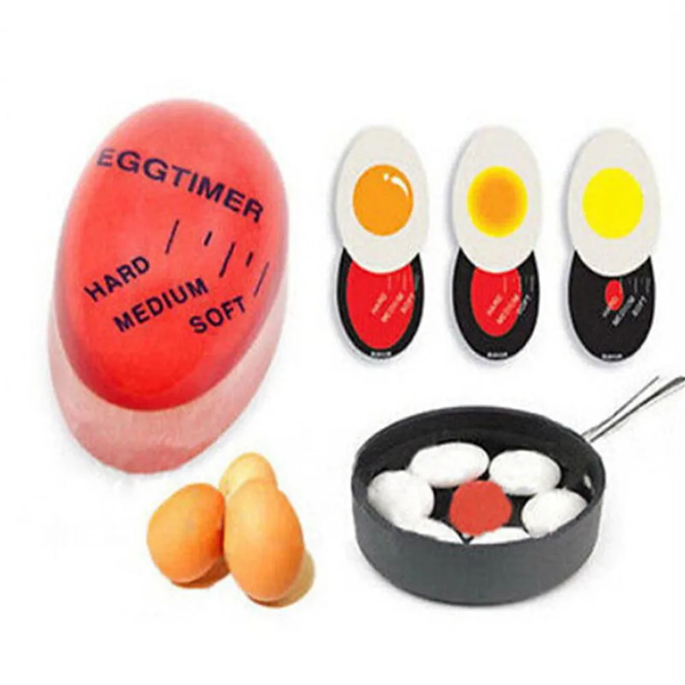 1pcs PUYO Egg timer Egg Perfect Color Changing Timer Yummy Soft Hard Boiled Eggs Cooking Kitchen Silica Egg Heat Reminder